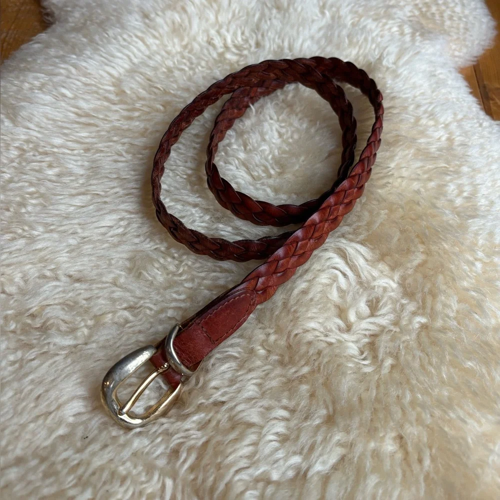 Vintage Braided Leather Belt - Picture 1 of 5